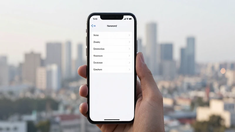Smartphone muestra ajustes sobre fondo urbano difuso