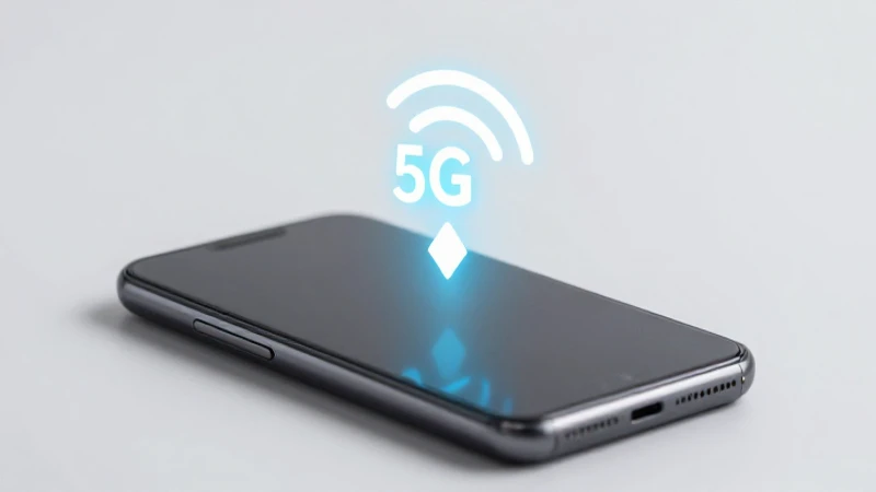 Teléfono Android muestra señal 5G brillante
