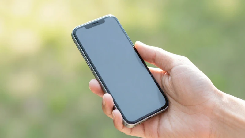 Smartphone Android, luz suave, enfoque difuso