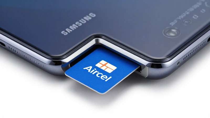 Guía Completa sobre APN India Aircel para Samsung Galaxy 5 Primer plano suave del móvil Samsung con SIM