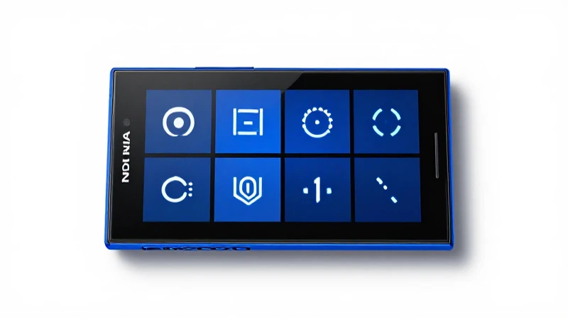 Nokia Lumia azul muestra señal de red