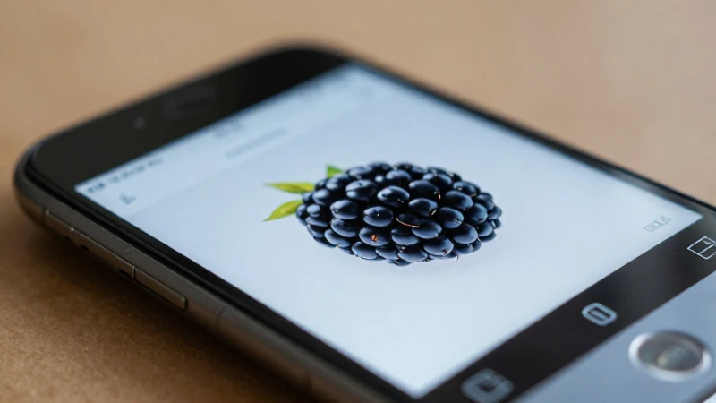 Primer plano suave de un Blackberry
