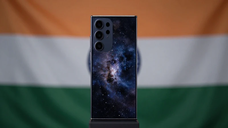 Galaxy S23 Ultra con fondo de India