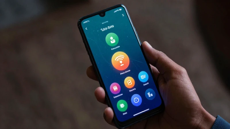 Teléfono móvil indio con señal vibrante