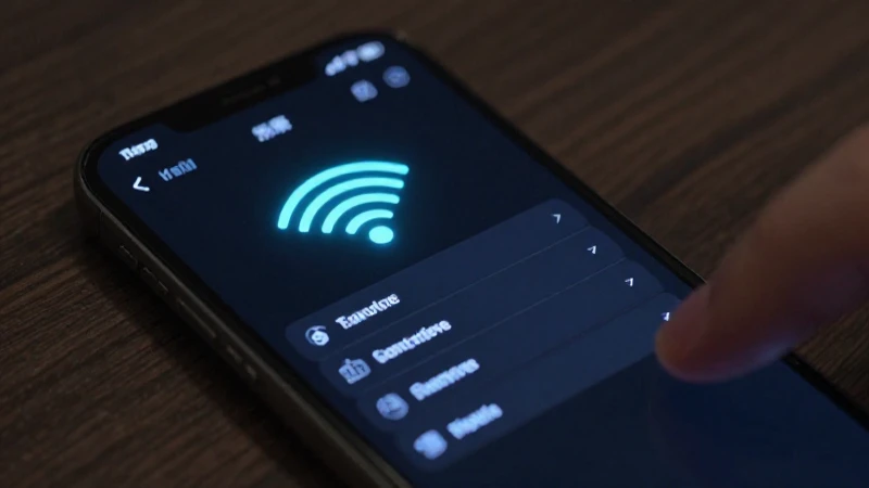 Teléfono muestra ajustes con señal brillante