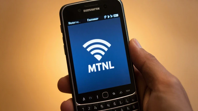 Primer plano del BlackBerry con iluminación cálida