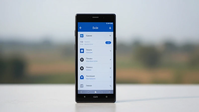 Teléfono Nokia muestra ajustes con fondo borroso