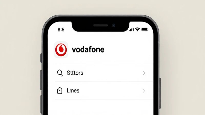 iPhone muestra ajustes con red Vodafone Índia