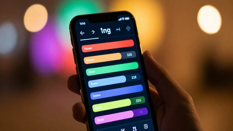 Pantalla muestra señales de red vibrantes