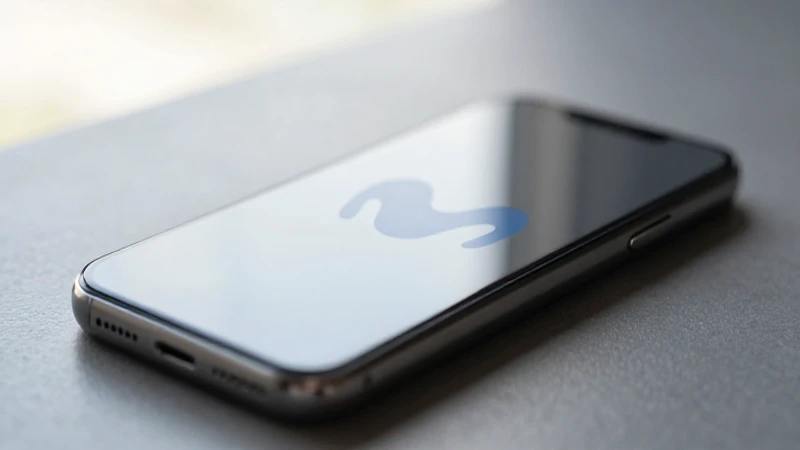 Estética moderna con iPhone y Movistar sutil