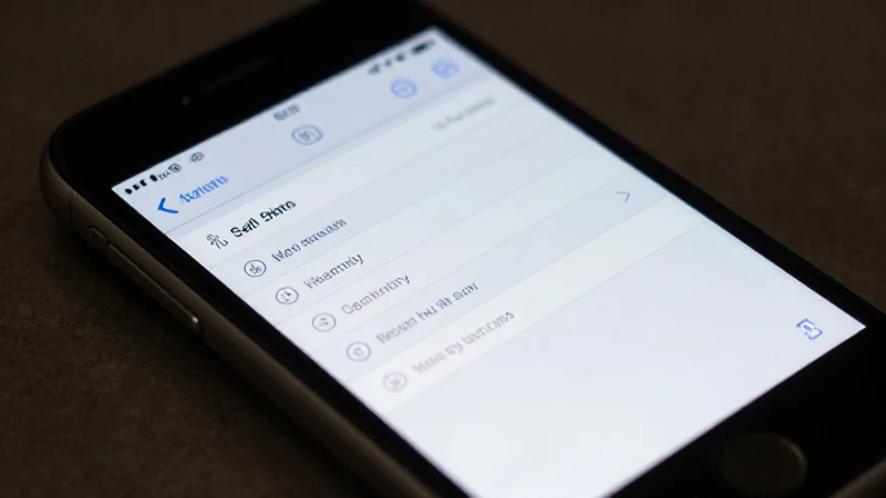iPhone SE con menú ajustes difuminado