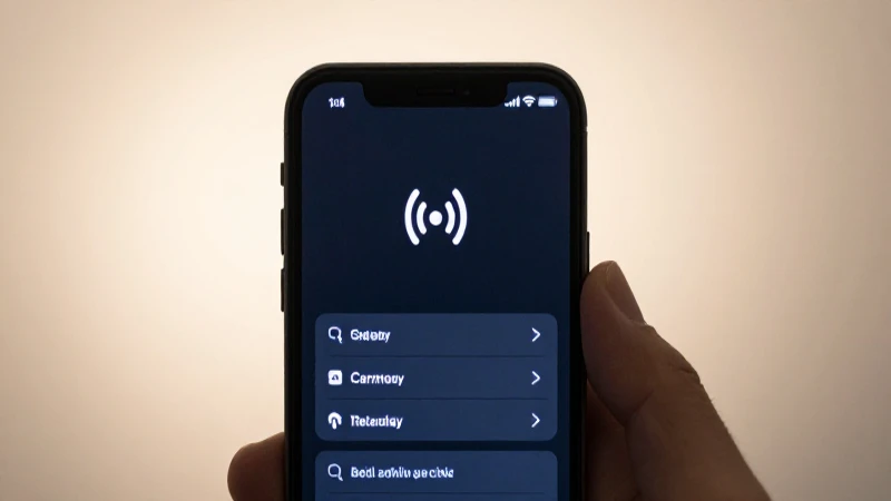 Pantalla con ajustes, señal celular e iluminación suave