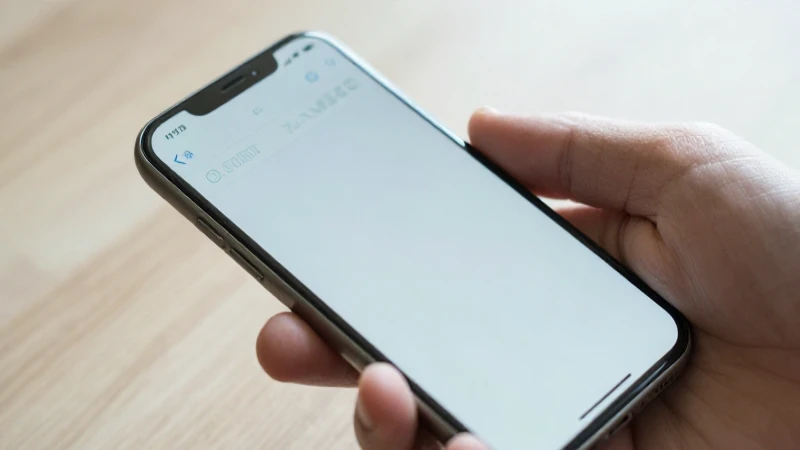 Primer plano suave de un iPhone en mano
