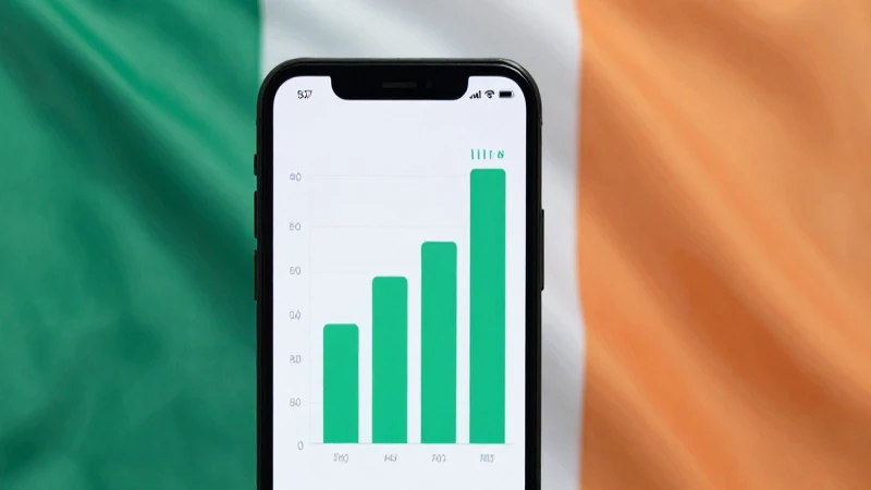 Teléfono muestra señal con fondo irlandés suave