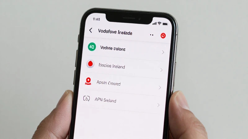 Ajuste APN Vodafone Irlanda en su teléfono