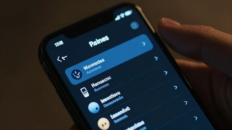 Smartphone muestra menú de ajustes con nitidez cinematográfica