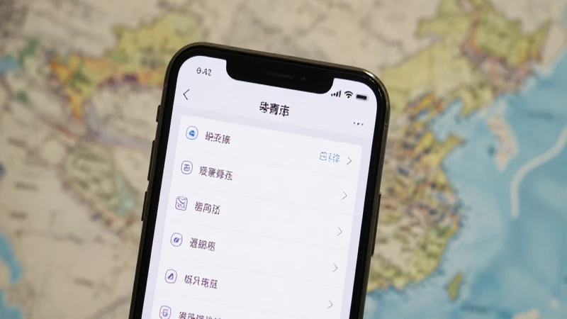 Smartphone muestra redes sobre mapa japonés