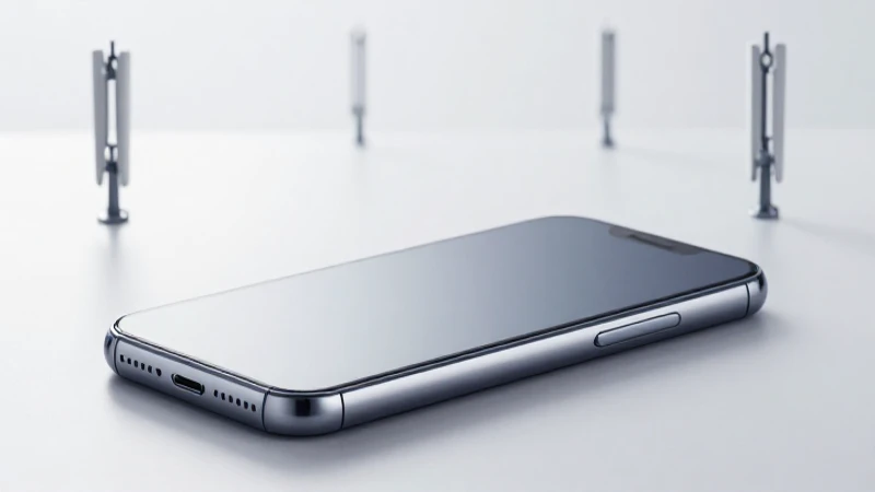 Todo sobre las configuraciones de APN de Rakuten Mobile JP 5 Smartphone en mesa, torres celulares al fondo