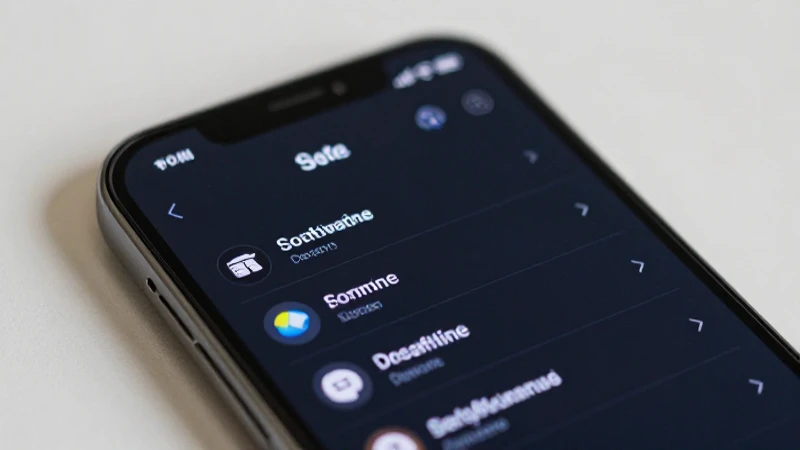 Smartphone mostrando configuración con poca profundidad