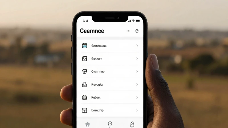 Teléfono inteligente, paisaje keniano cálido