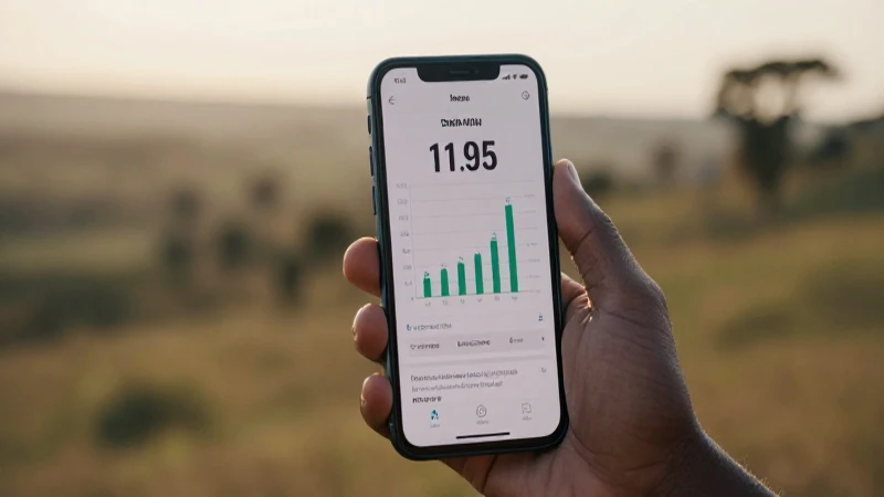 Uso de datos en móvil, paisaje keniano