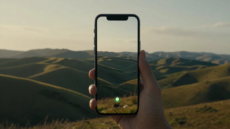 Paisaje montañoso filmado con smartphone