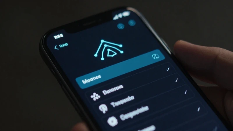 Smartphone exhibe ajustes sobre fondo oscuro