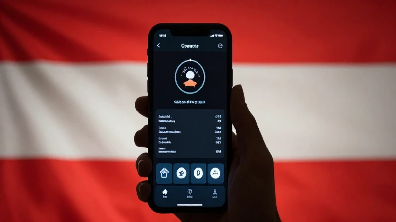 Teléfono móvil, bandera libanesa, luz cálida