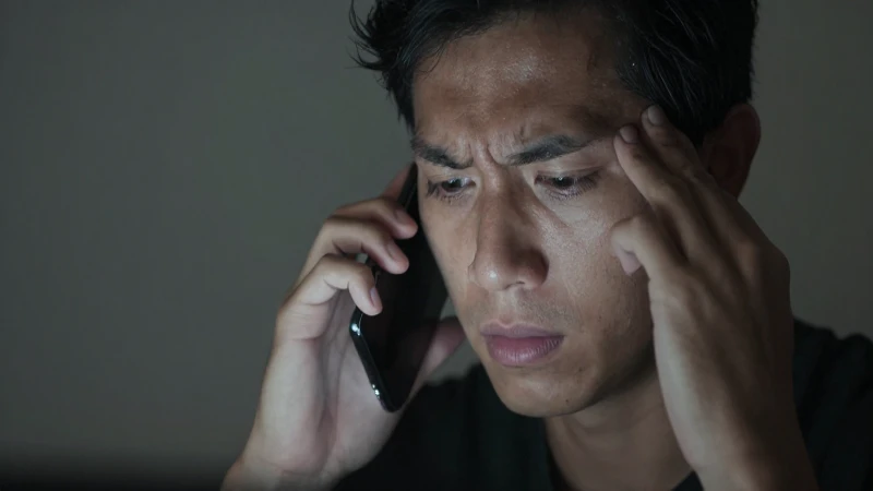 Usuario frustrado, primer plano, luz cinematográfica