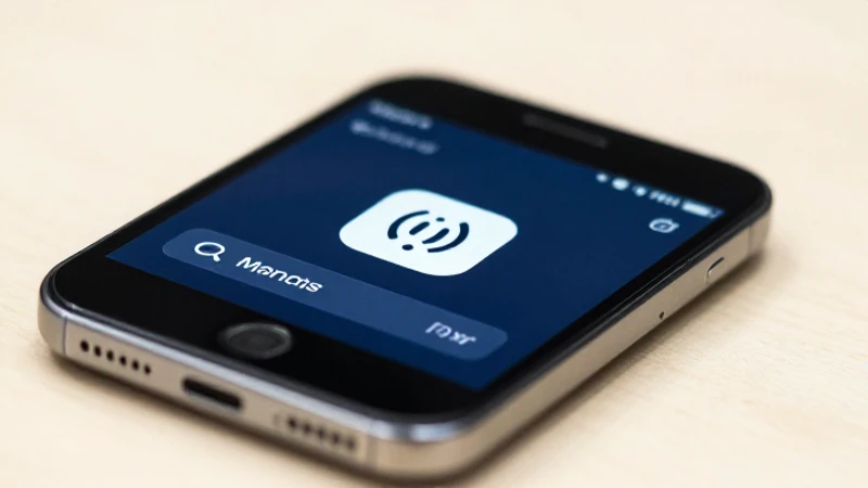 Smartphone muestra ajustes con luz suave cerca