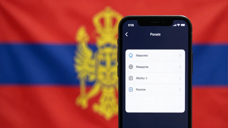 Smartphone con menú ajustes y bandera macedonia