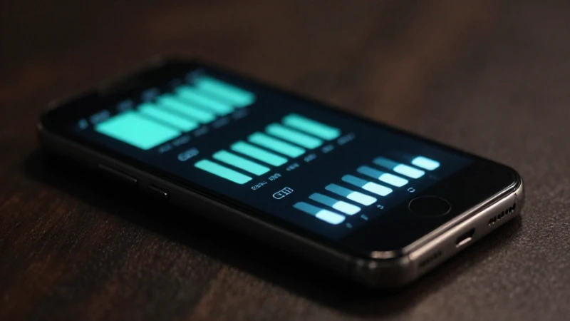 Smartphone con señal brillante, foco cinematográfico