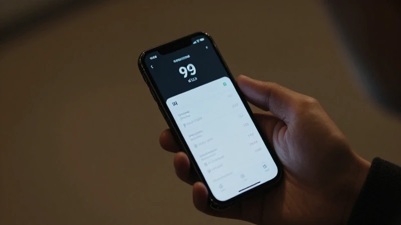 Smartphone muestra saldo con iluminación cinematográfica