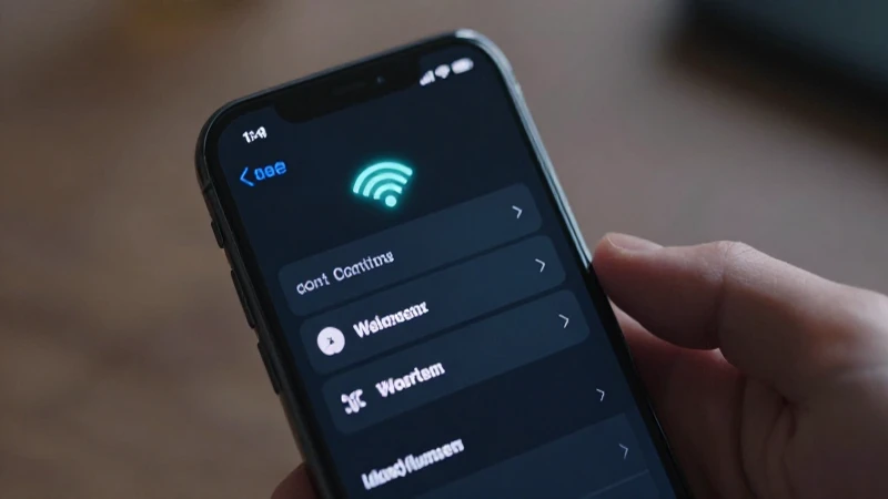 Smartphone muestra ajustes con señal brillante