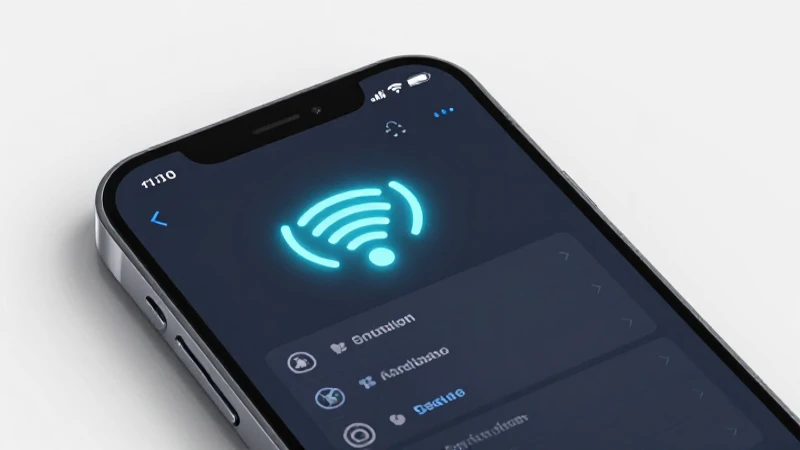 Smartphone mostrando ajustes con señal brillante