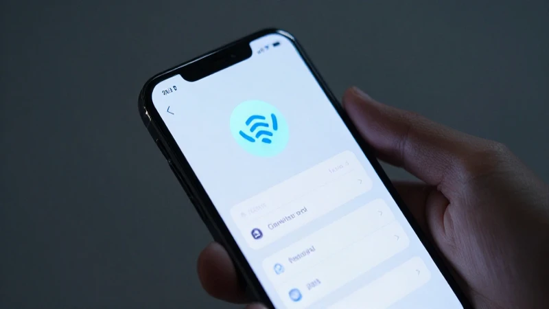 Smartphone muestra ajustes con logo Unifi
