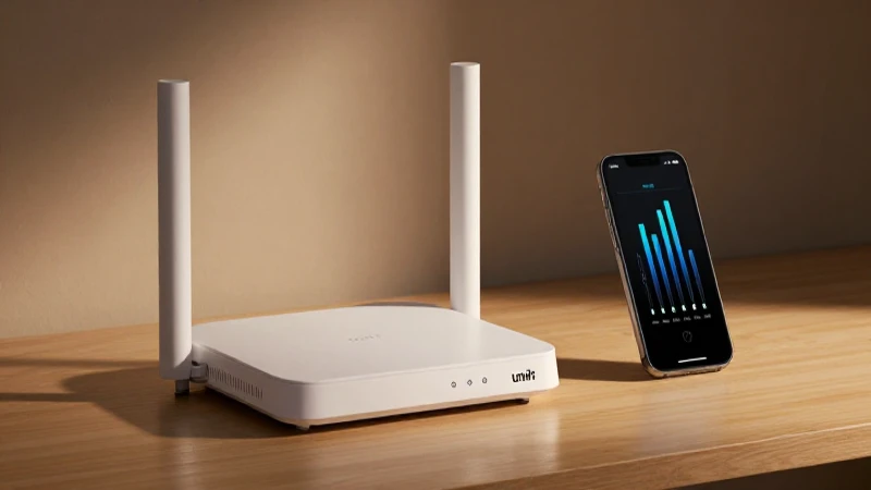 Módem Unifi, móvil sin señal, luz cálida