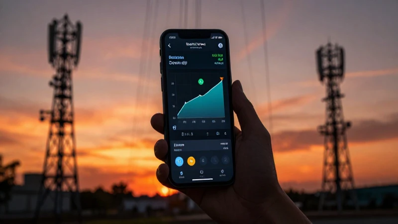 Smartphone muestra datos bajo luz dramática