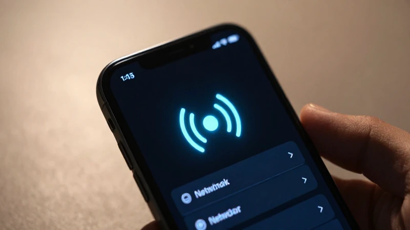 Teléfono muestra señal celular brillante