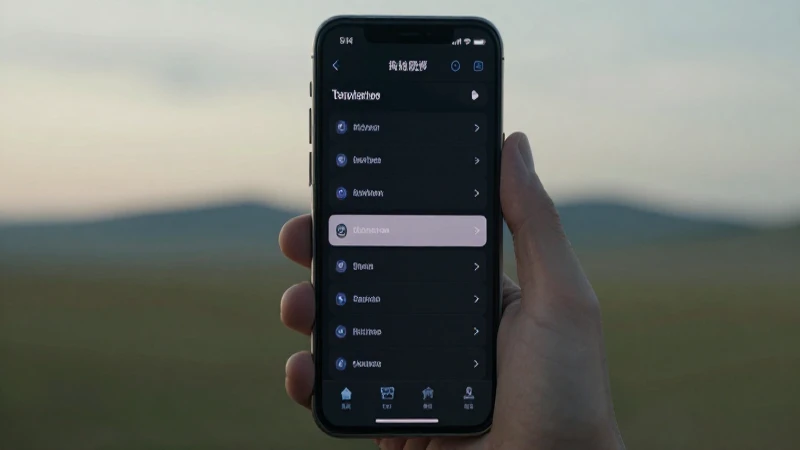 Smartphone muestra configuración con paisaje mongol