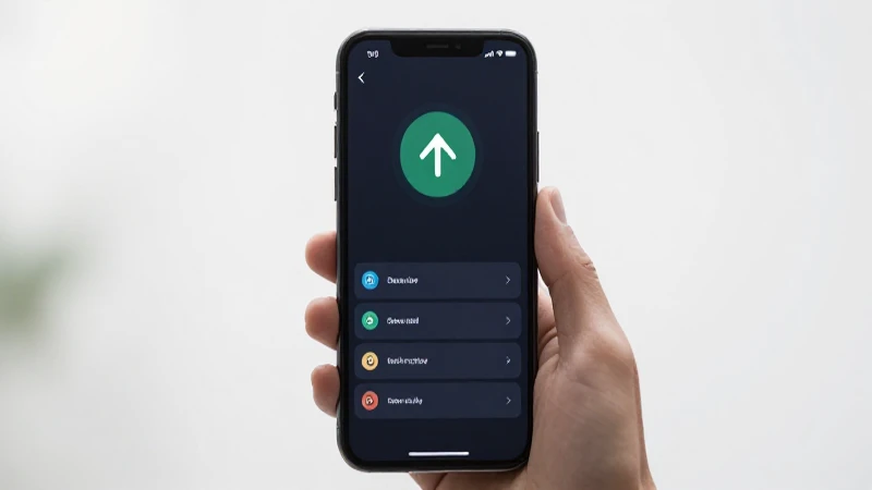 Smartphone muestra ajustes de red e internet