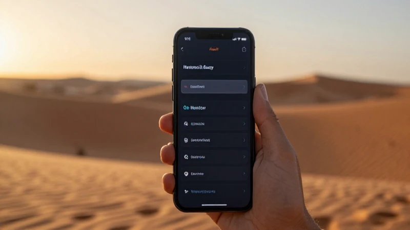 Guía Completa de Configuración de APN para Morocco 3 Smartphone en desierto, iluminación cálida y borrosa