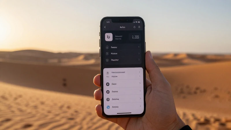 Guía Completa de Configuración de APN para Morocco 5 Teléfono mostrando ajustes con desierto cálido