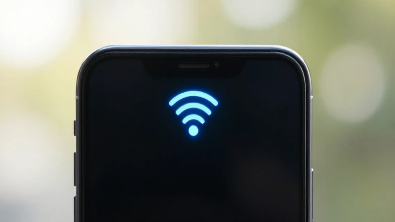 Smartphone Android con señal 5G brillante