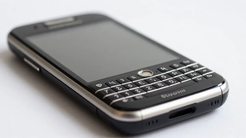 Smartphone BlackBerry con iluminación suave y enfocada