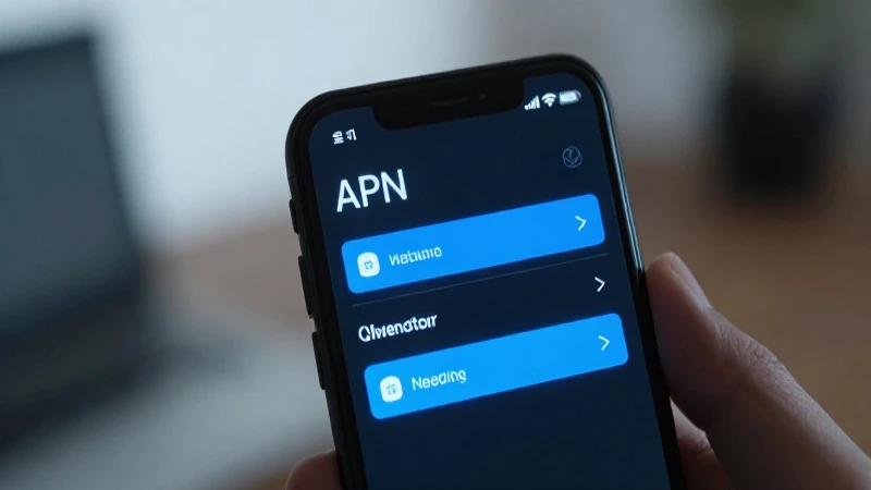 Pantalla azul muestra ajustes APN cinematográficos