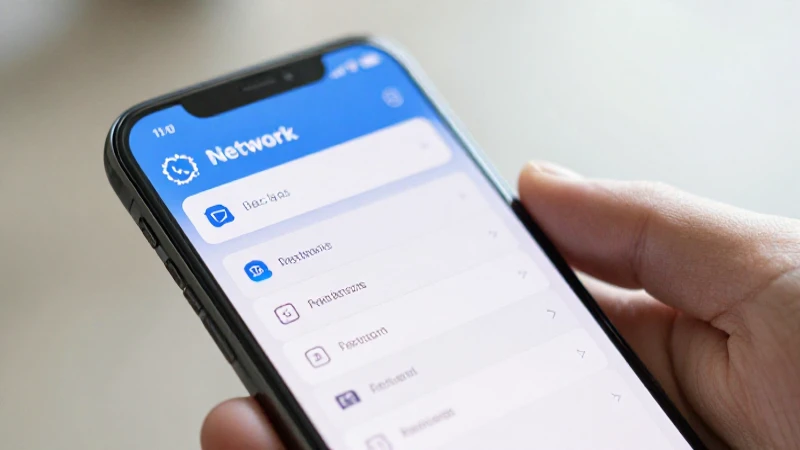 Smartphone mostrando configuración con luz suave