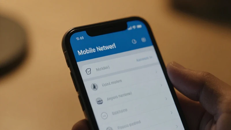 Smartphone muestra ajustes de red con suavidad