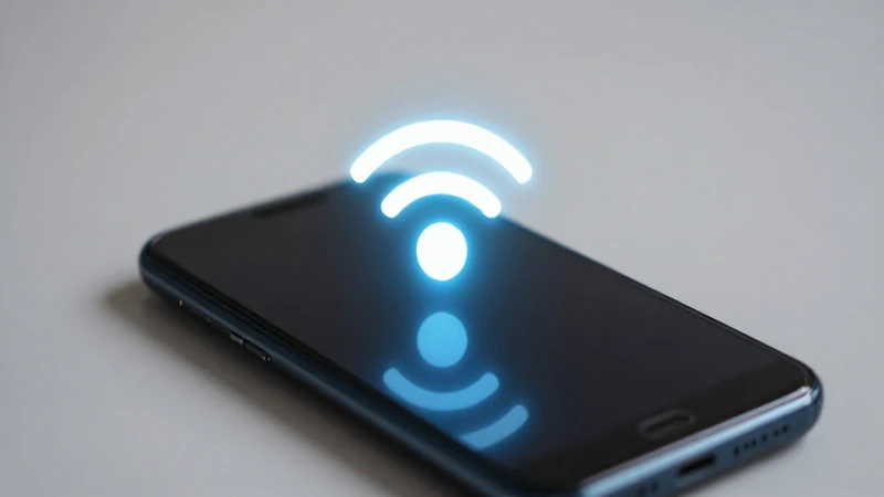 Smartphone Android con icono 5G resplandeciente