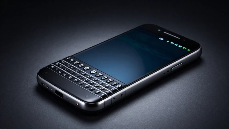 Teléfono BlackBerry con señal brillante y dramática